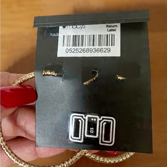 INC Gold Hoop Earrings - Picture 4 of 4